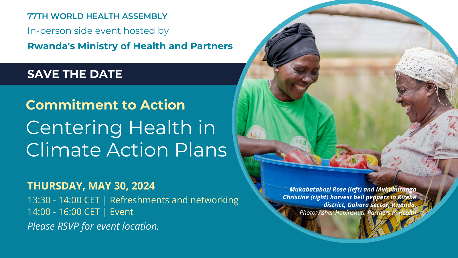 Centering Health and Climate Action Plans Save the Date. 